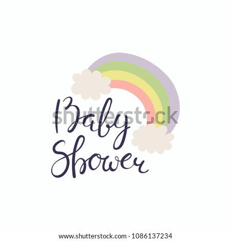 Hand Written Lettering Quote Baby Shower Stock Vector Royalty Free