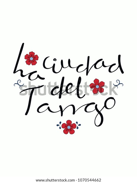 Hand Written Lettering Quote La Ciudad Stock Vector (Royalty Free ...