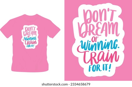 hand written motivational quote ladies pink color t shirt typography cool and trendy design editable template