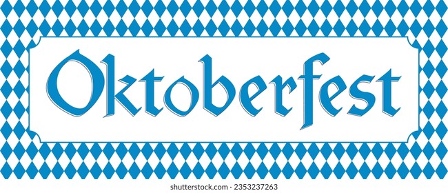 Hand written Oktoberfest inscription. Vector illustration.