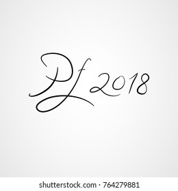 hand written pour feliciter text, happy new year