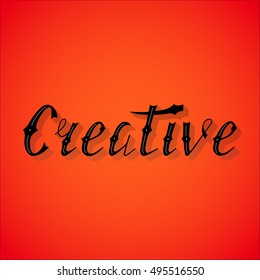 Hand written retro lettering Creative made in vector. Vintage letters design with nice effect. Postcard, greeting card, poster