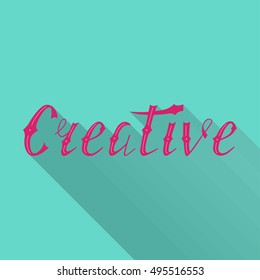 Hand written retro lettering Creative made in vector. Vintage letters design with nice effect. Postcard, greeting card, poster