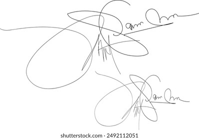 Hand written signature. Abstract signature front letter j,p, signature doodle, Hand written signature. Signatures set. Fictitious handwritten signatures for signing documents on white background..eps8