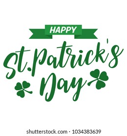 Hand written St.Patrick's Day Banner, Vector