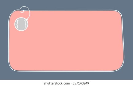 Hand written text box for fill your text and square brackets
