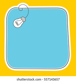 Hand written text box for fill your text and idea symbol