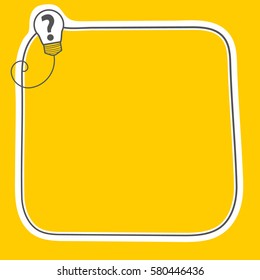 Hand written text box for question mark
