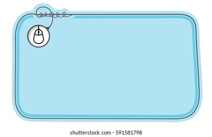 Hand written text frame for fill your text and mouse icon