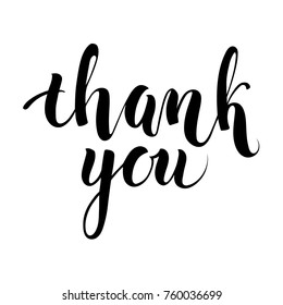 Similar Images, Stock Photos & Vectors of Thank you, ink handmade ...