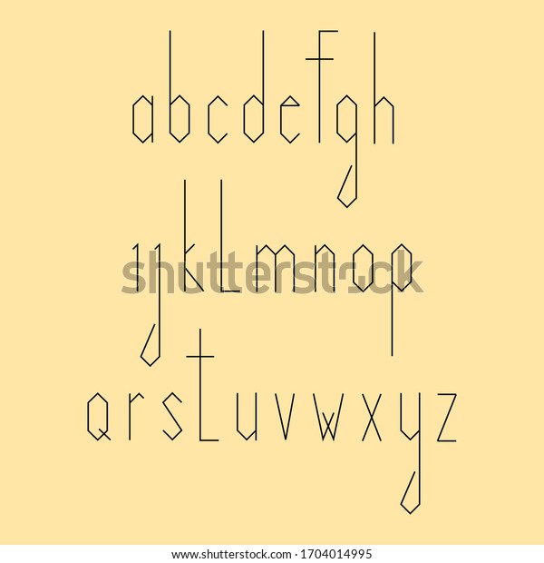 Hand Written Unique Font Vector Illustration 库存矢量图（免版税）1704014995 ...