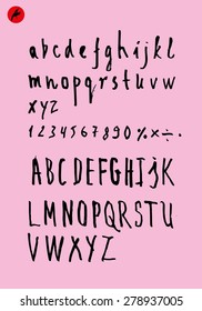 Hand written vector  alphabet
