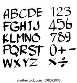 Hand written vector alphabet