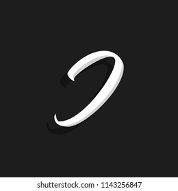 Hand Written Vector Logo Letter I. I Letter Design Vector