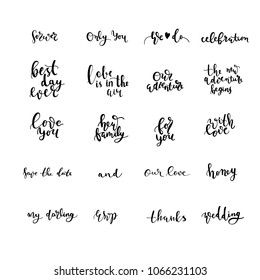 hand written wedding quotes set