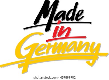 The hand written word "Made in Germany"