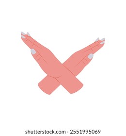 Hand X Hand Gesture Icon, Vector illustration