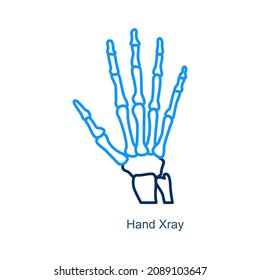 Hand X ray Or X ray Icon Concept