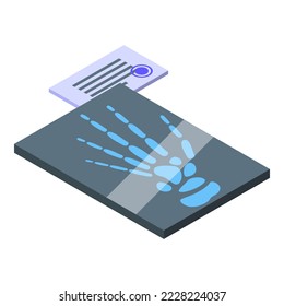 Hand xray image icon isometric vector. Body radiology. Ray scan