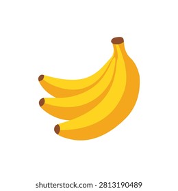 Hand of yellow bananas, tropical fruit bundle, fresh potassium source, organic snack design, bright fruit cluster.