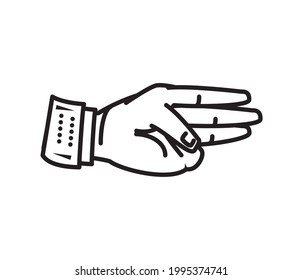 hand yoga mantra thin line