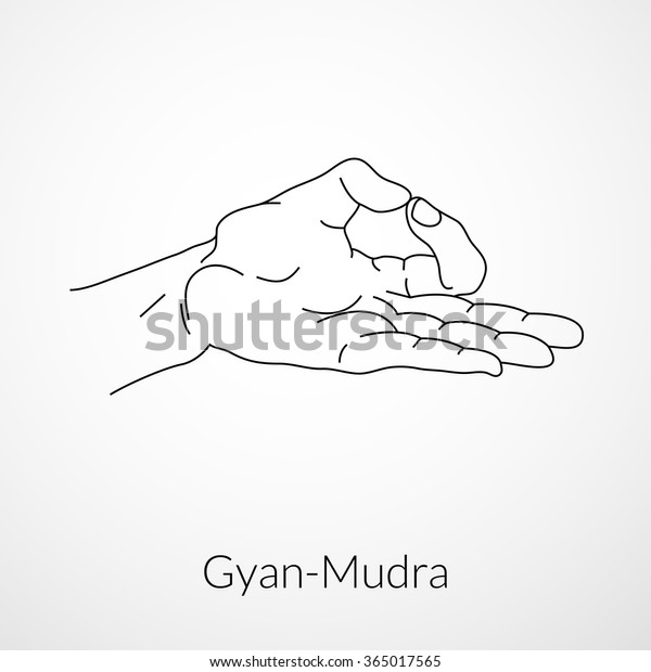 hand mudra drawing