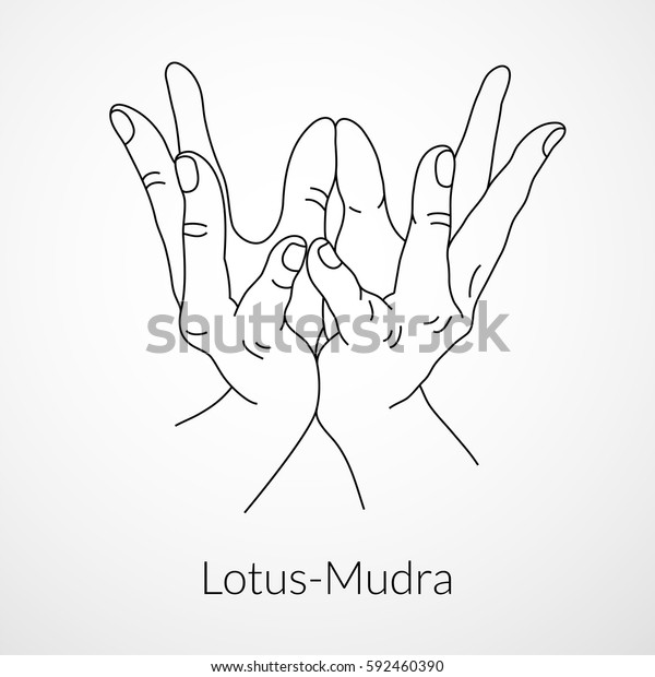 hand mudra drawing