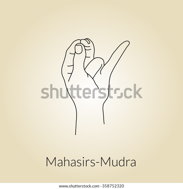 hand mudra drawing