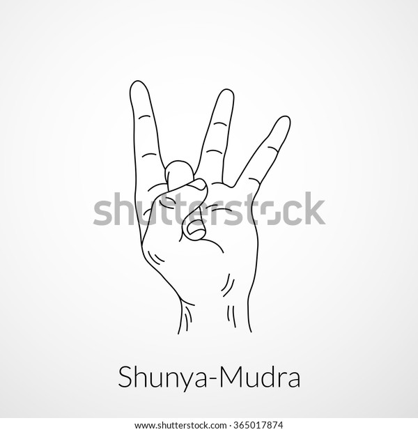 hand mudra drawing