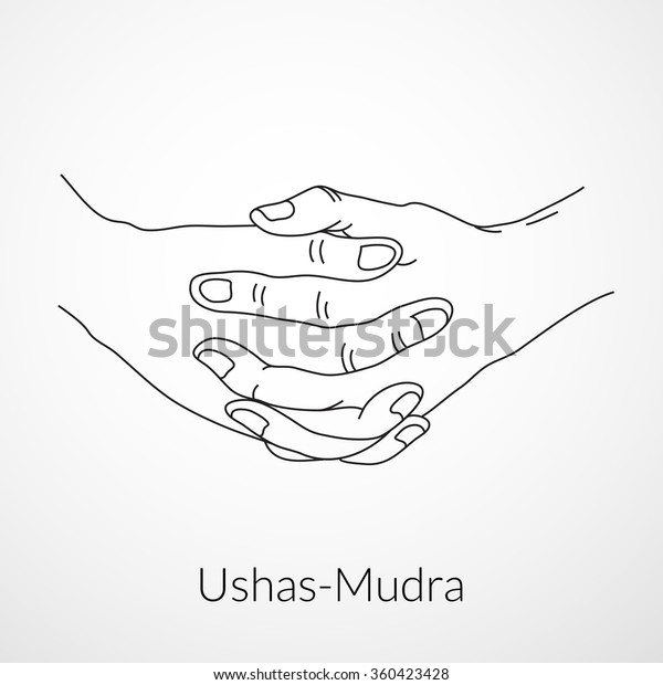 hand mudra drawing