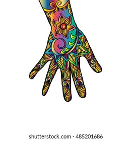 Hand in Zentangle style