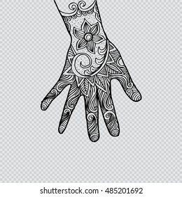 Hand in Zentangle style
