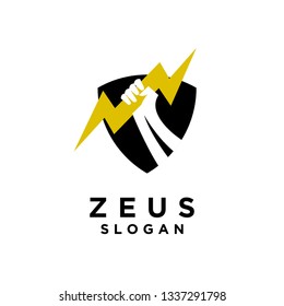 hand of zeus logo icon designs vector illustration template