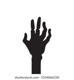 hand of zombie for halloween vector illustration design