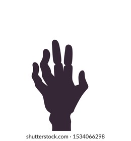 hand of zombie for halloween vector illustration design