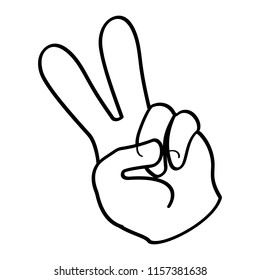 Hand zombie icon. Rip. Vector illustration.