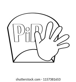 Hand zombie icon. Rip. Vector illustration.