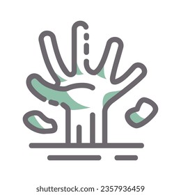 hand of zombie two tones
