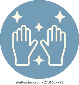 Hand-1-clean. Vector illustration on white background - blue