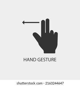 Señal de ilustración de icono del vector Hand_Gesture