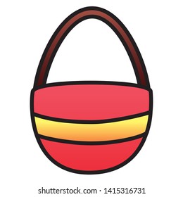handbag accessory on white background vector illustration
