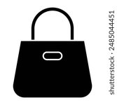 Handbag Black icon. vector illustration.