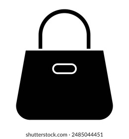 Handbag Black icon. vector illustration.