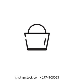
handbag with black and white outline, perfect for logos, and icons