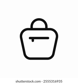 handbag clutch icon sign vector