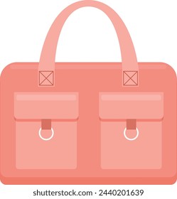 Handbag color icon. Handle bag. Casual purse