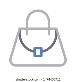 handbag colour line vector icon