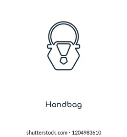Handbag concept line icon. Linear Handbag concept outline symbol design. This simple element illustration can be used for web and mobile UI/UX.
