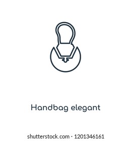 Handbag elegant concept line icon. Linear Handbag elegant concept outline symbol design. This simple element illustration can be used for web and mobile UI/UX.