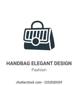 Handbag elegant design vector icon on white background. Flat vector handbag elegant design icon symbol sign from modern fashion collection for mobile concept and web apps design.
